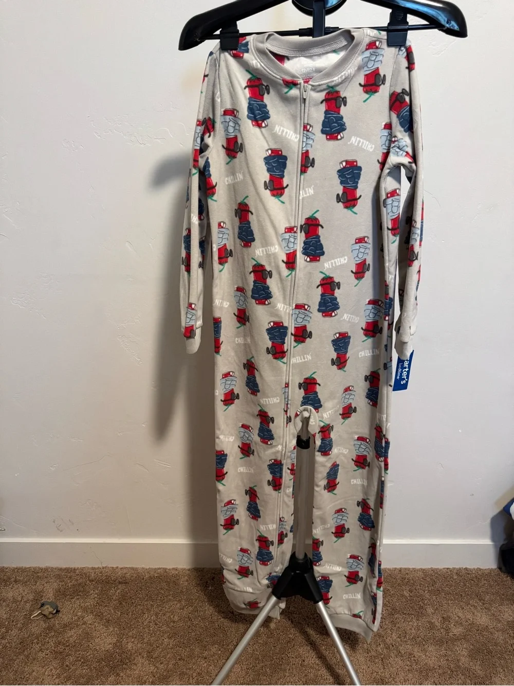 Carter's Light Gray Sleep Sack with Red & Blue Character Prints